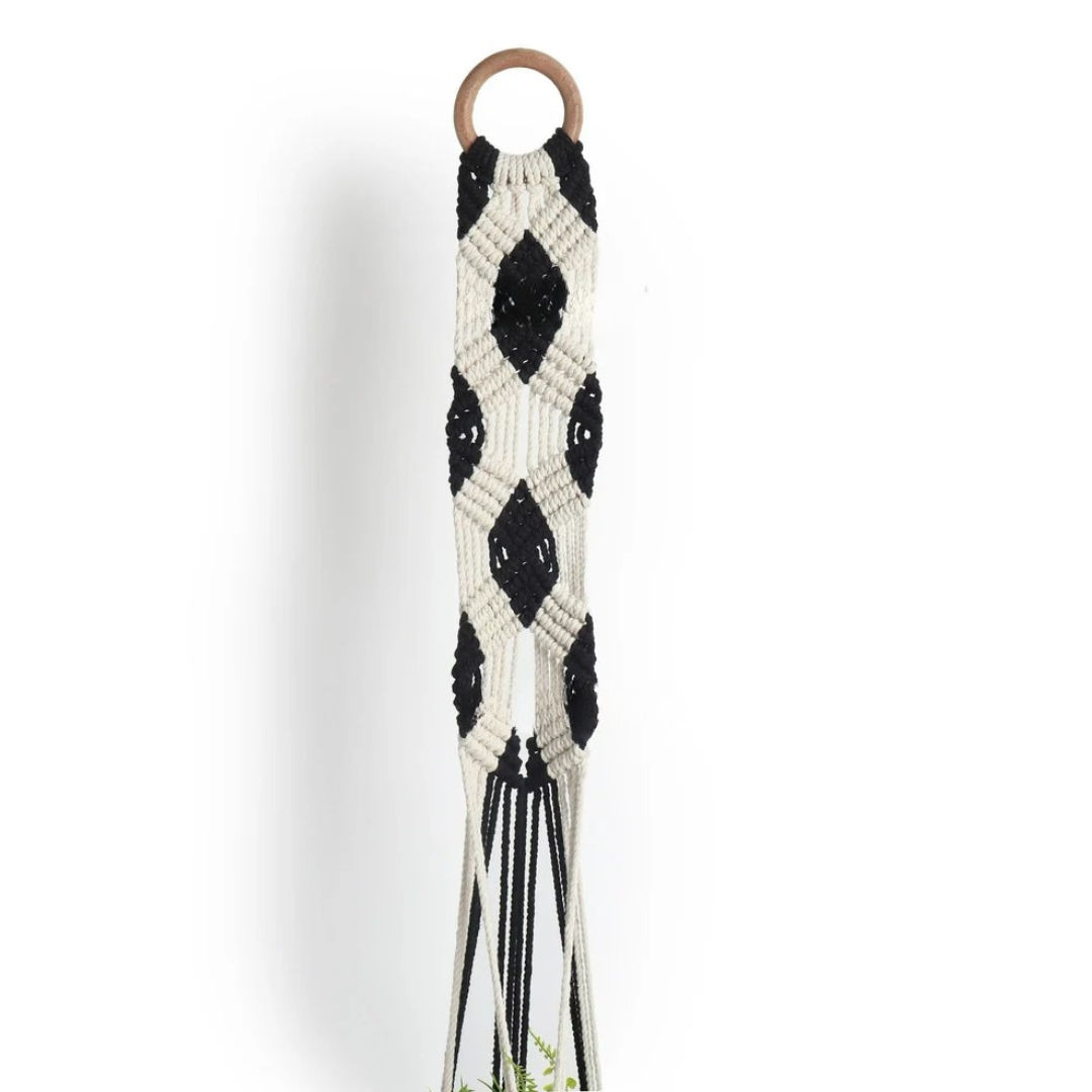 Natural Macrame Vine Plant Hanger Organic Garden Accent